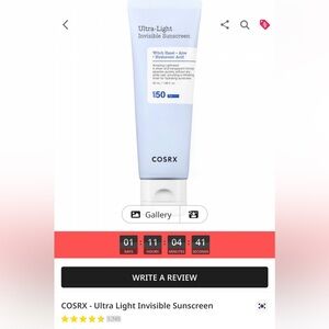 COSRX Ultra Light Invisible Sunscreen